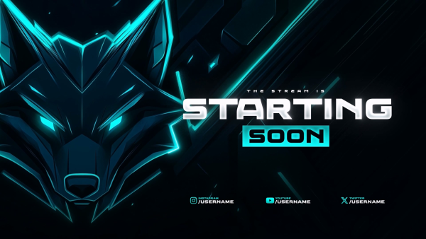 Tech Wolf – Animated Stream Overlay Package - Image 2
