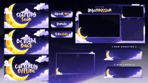 Midnight Dreams - Animated Stream Overlay Package