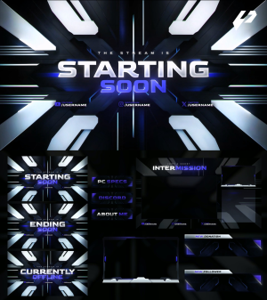 Neon Nexus – Purple Sci-Fi Animated Stream Overlay Package (OBS & Twitch)