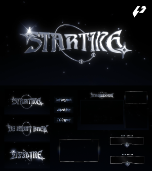 Starglaze – Y2K Liquid Metal Animated Stream Overlay Package (OBS & Twitch)